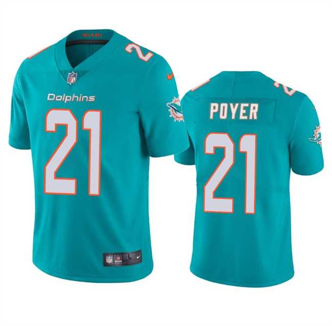 Men & Women & Youth Miami Dolphins #21 Jordan Poyer Aqua Vapor Limited Stitched Jersey